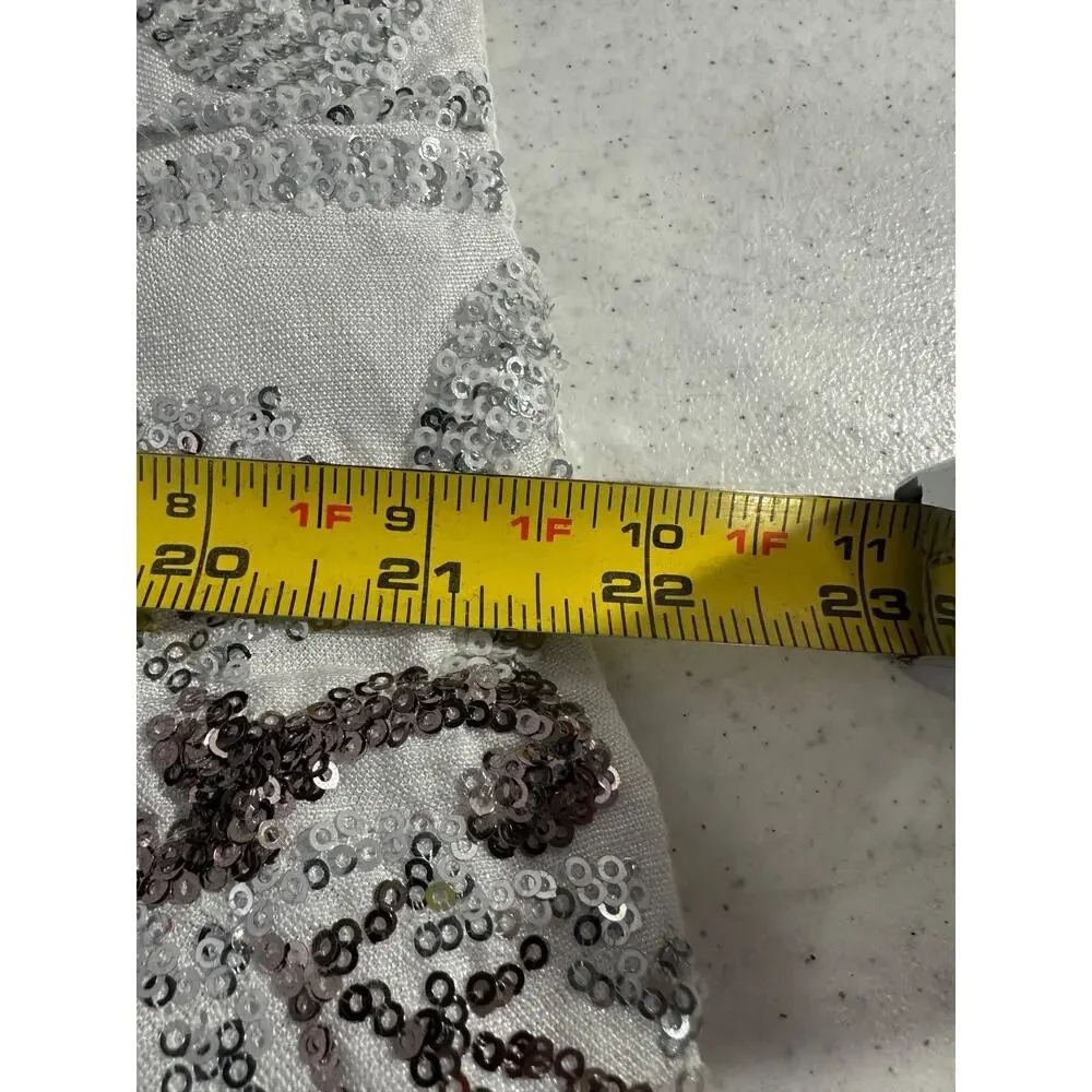 NWT Boston Proper Floral Sequin Embellished Shimmer Linen Jacket Sz 12 $190 C1 - Picture 8 of 8